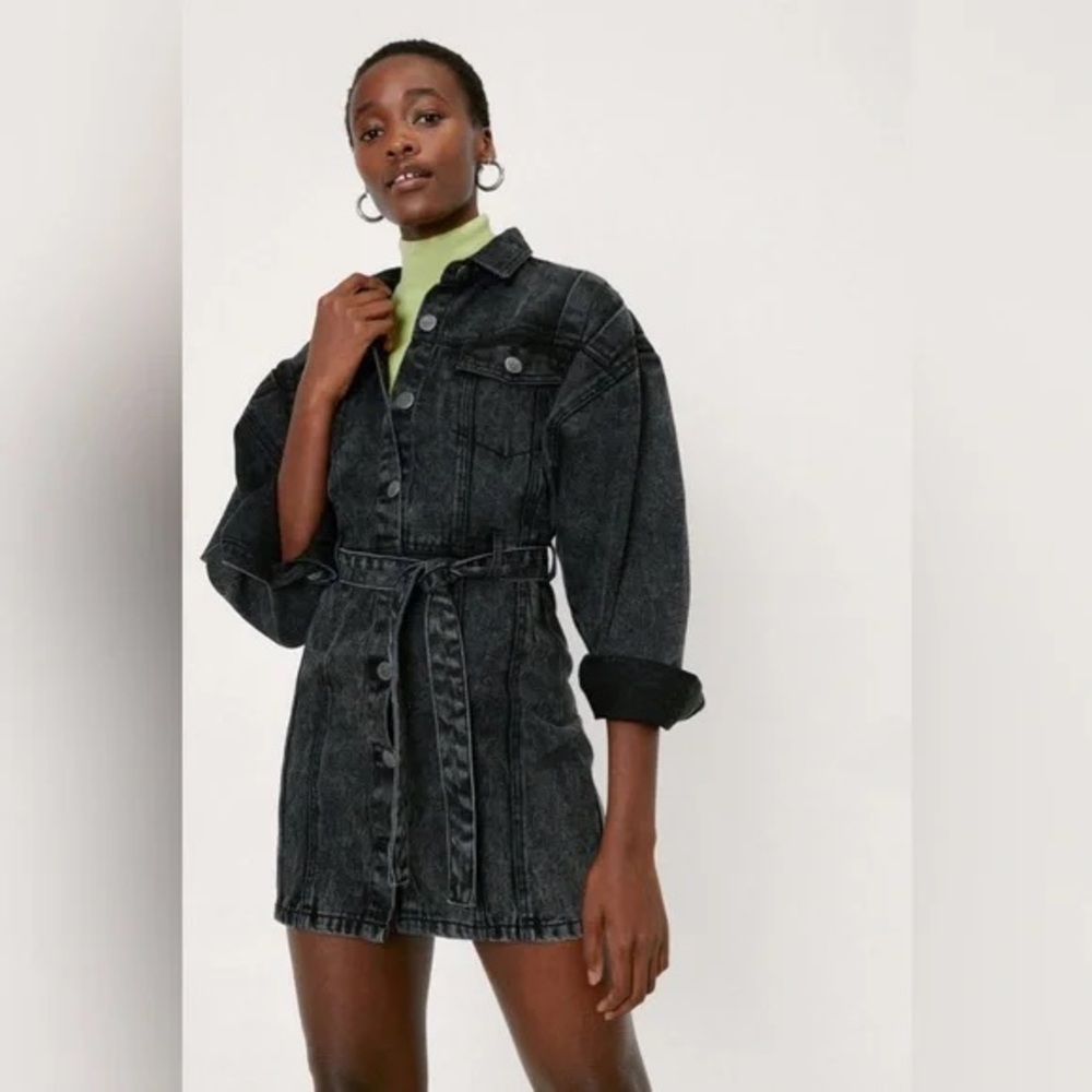 Nasty Gal Structured Denim Mini Dress